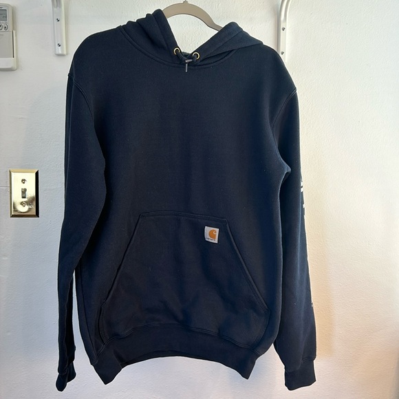 Navy Blue Carhartt Hoodie - Picture 1 of 8